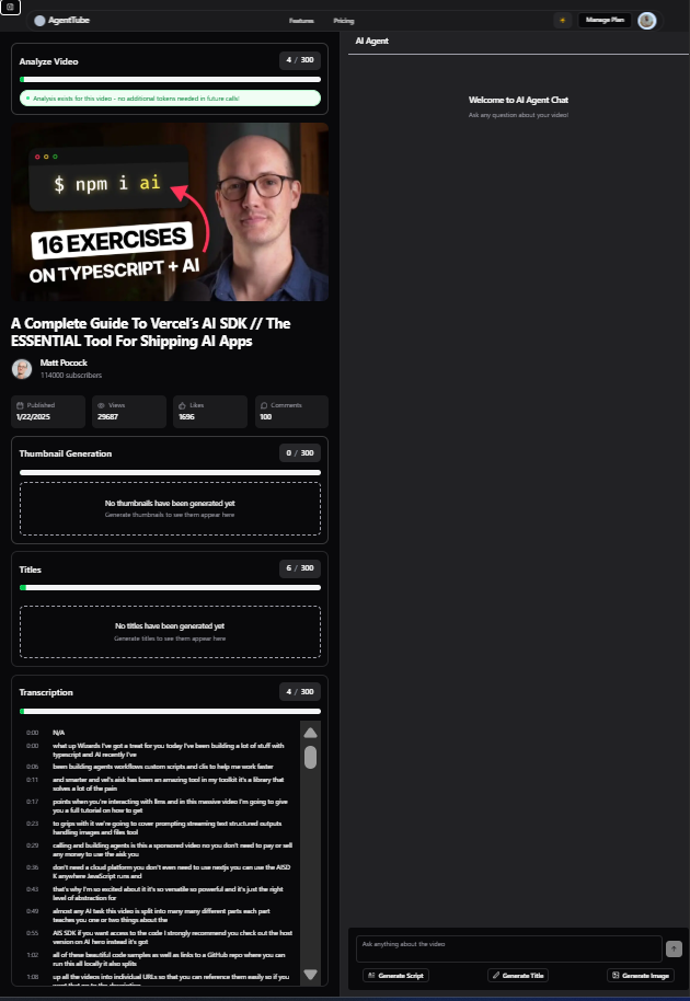 Dashboard Page
