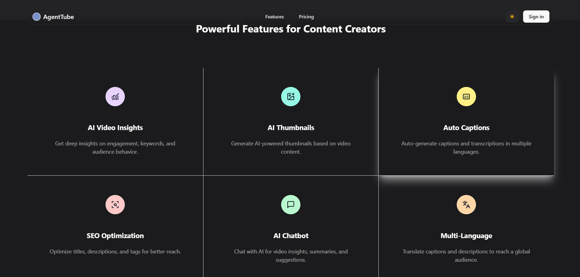 AgentTube Features